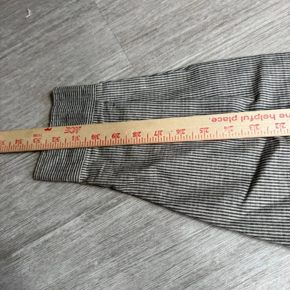Bruno Button Up Shirt Italy Design Mens XL Woven Linen Blend Earth Tones Brown - Picture 5 of 7